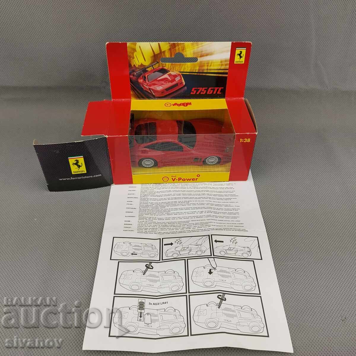 Delivery of Ferrari 575 GTC car Hot Wheels 1:38 Shell V Power #3139