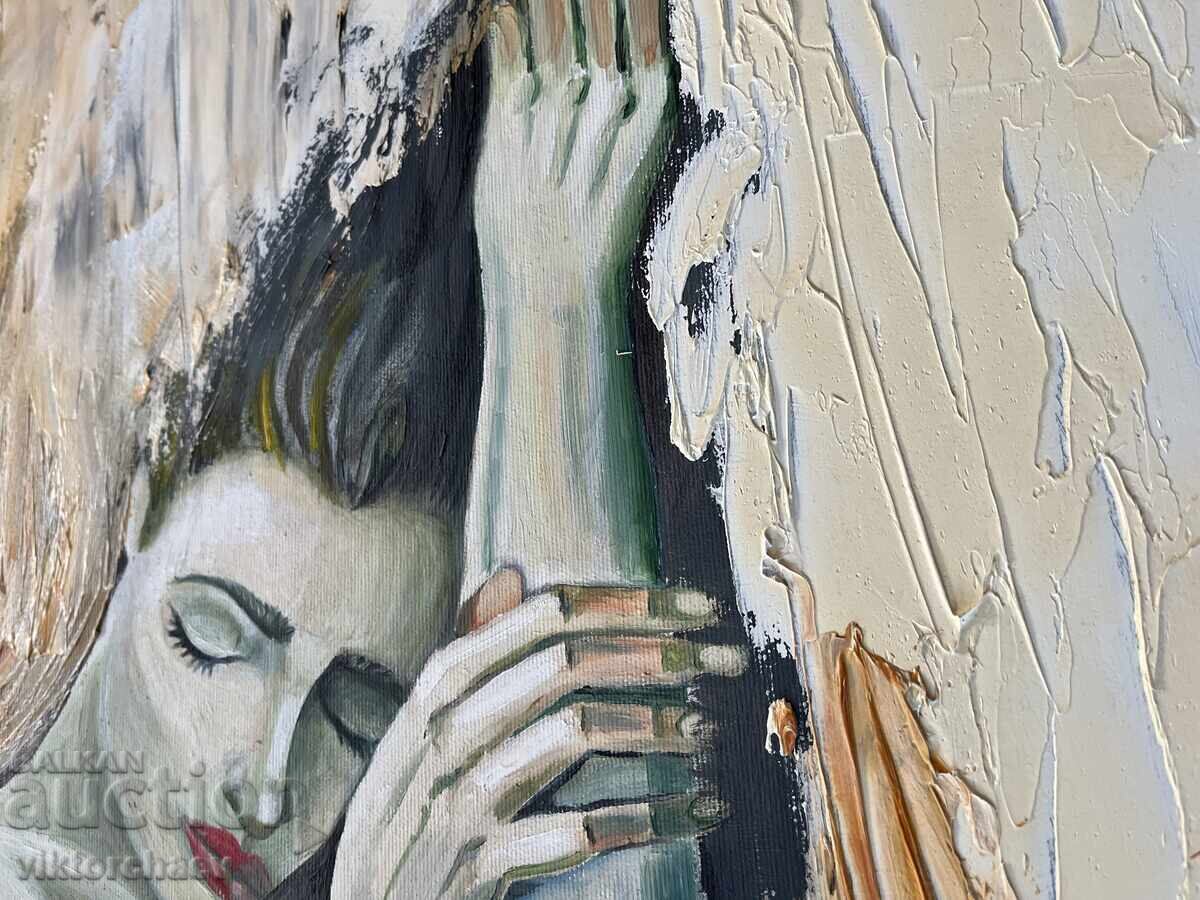 Ενδιαφέρον μεγάλο πίνακα - 100/60εκ με τιμή 260.00 BGN | € 132.94