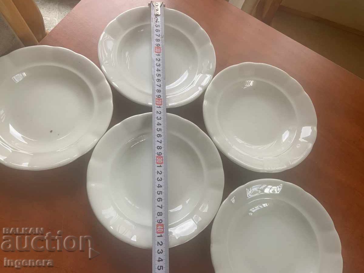 PORCELAIN PLATE BULGARIA MARKING - 5 PIECES with price 14.00 BGN | € 7.16 PORCELAIN PLATE BULGARIA MARKING - 5 PIECES with price 14.00 BGN | € 7.16