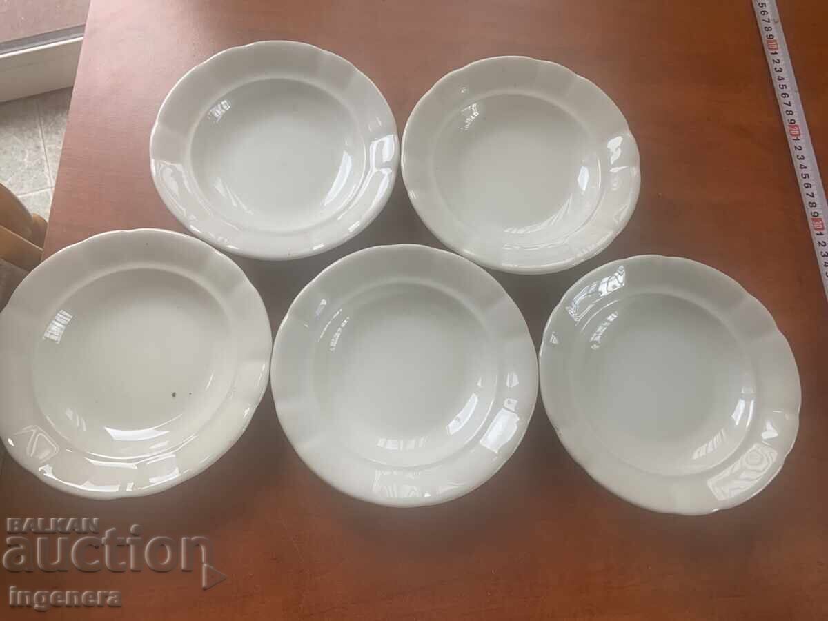 PORCELAIN PLATE BULGARIA MARKING - 5 PIECES PORCELAIN PLATE BULGARIA MARKING - 5 PIECES