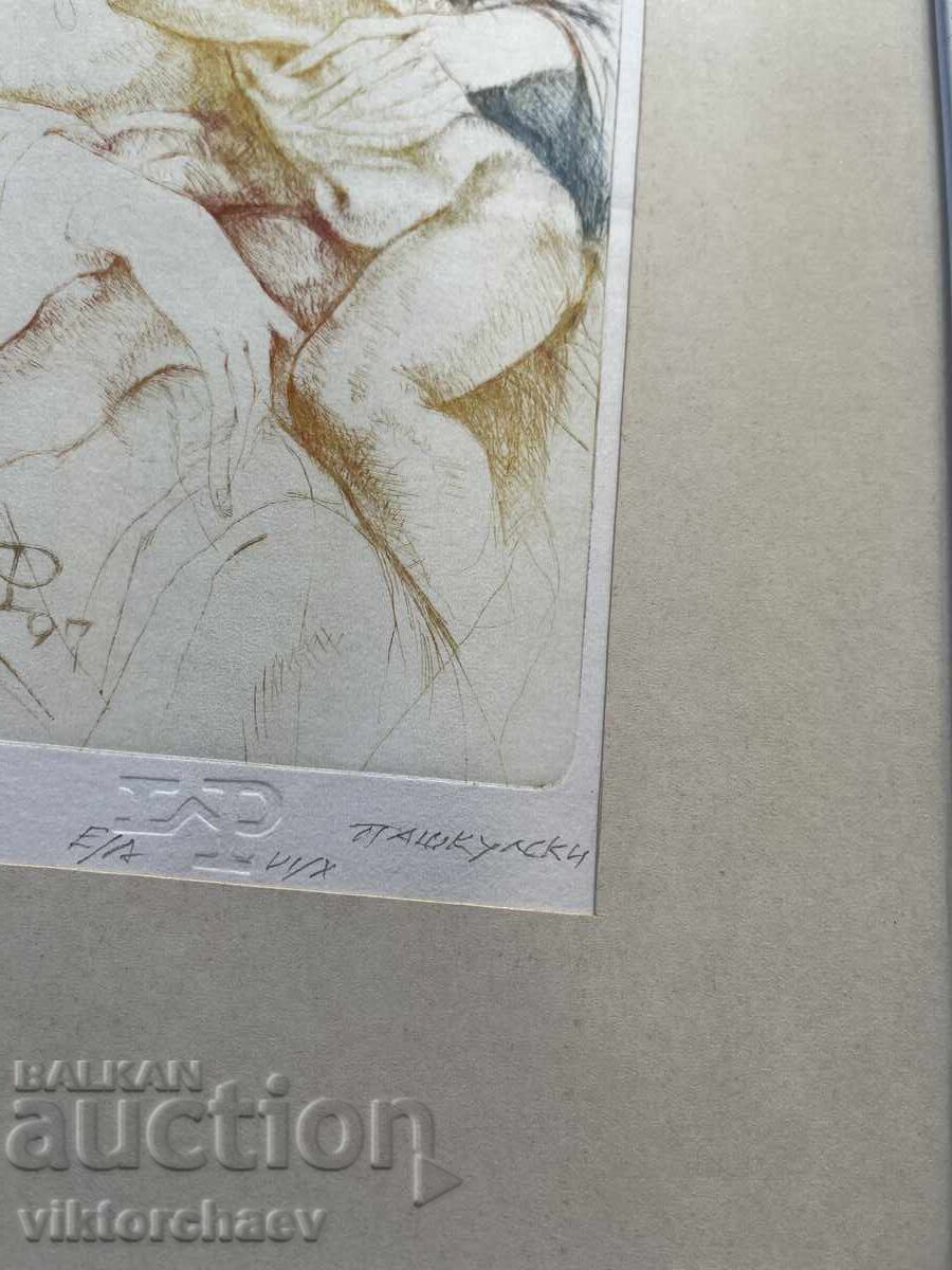 Lyuben Pashkulski Graphics - "Madonna" 1997 Painting with price 260.00 BGN | € 132.94