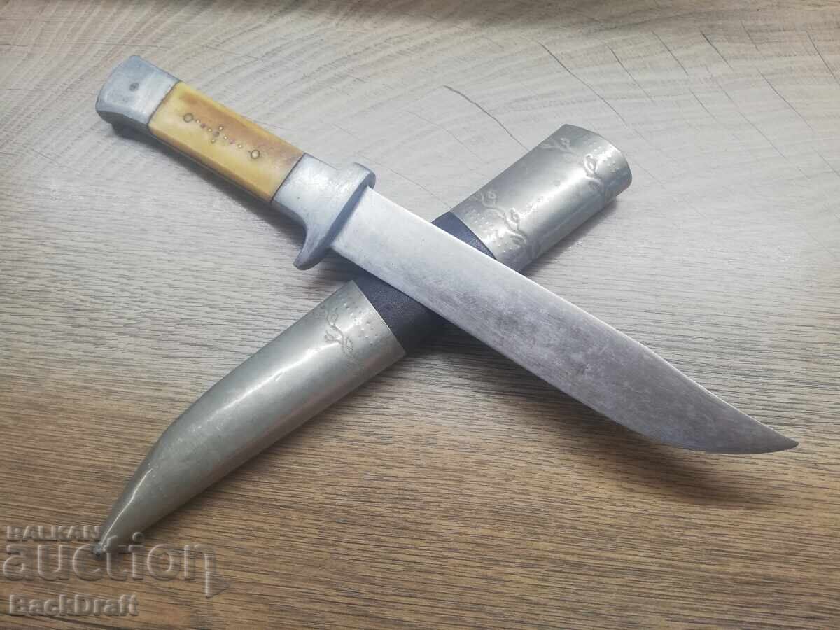 Доставка на Стар Нож Христо Метев-Габрово,Дръжка Кокал с Кания