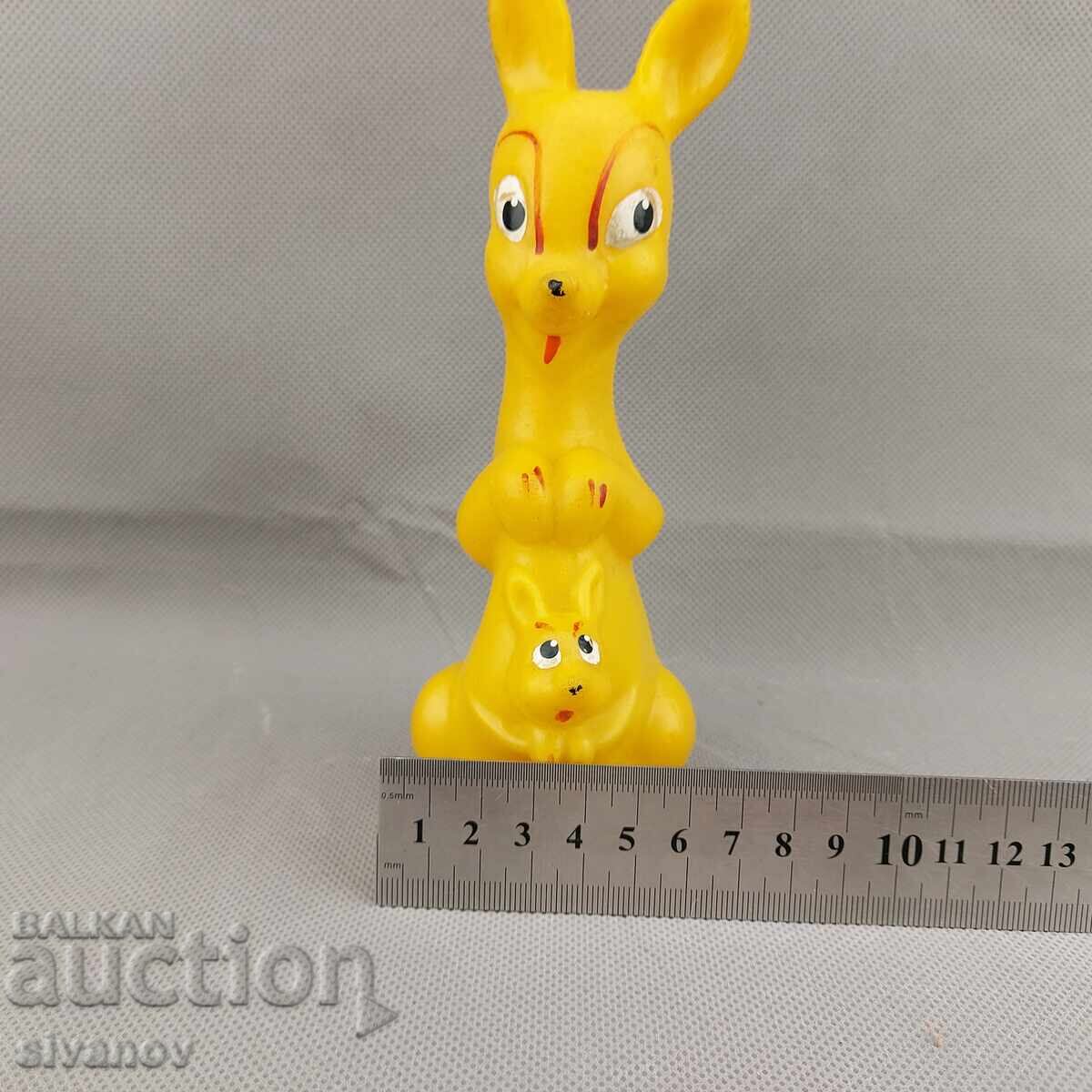 Παλιό λαστιχένιο παιχνίδι καγκουρώ από το 1970, βουλγάρικο #3153 - 7 Παλιό λαστιχένιο παιχνίδι καγκουρώ από το 1970, βουλγάρικο #3153 - 7