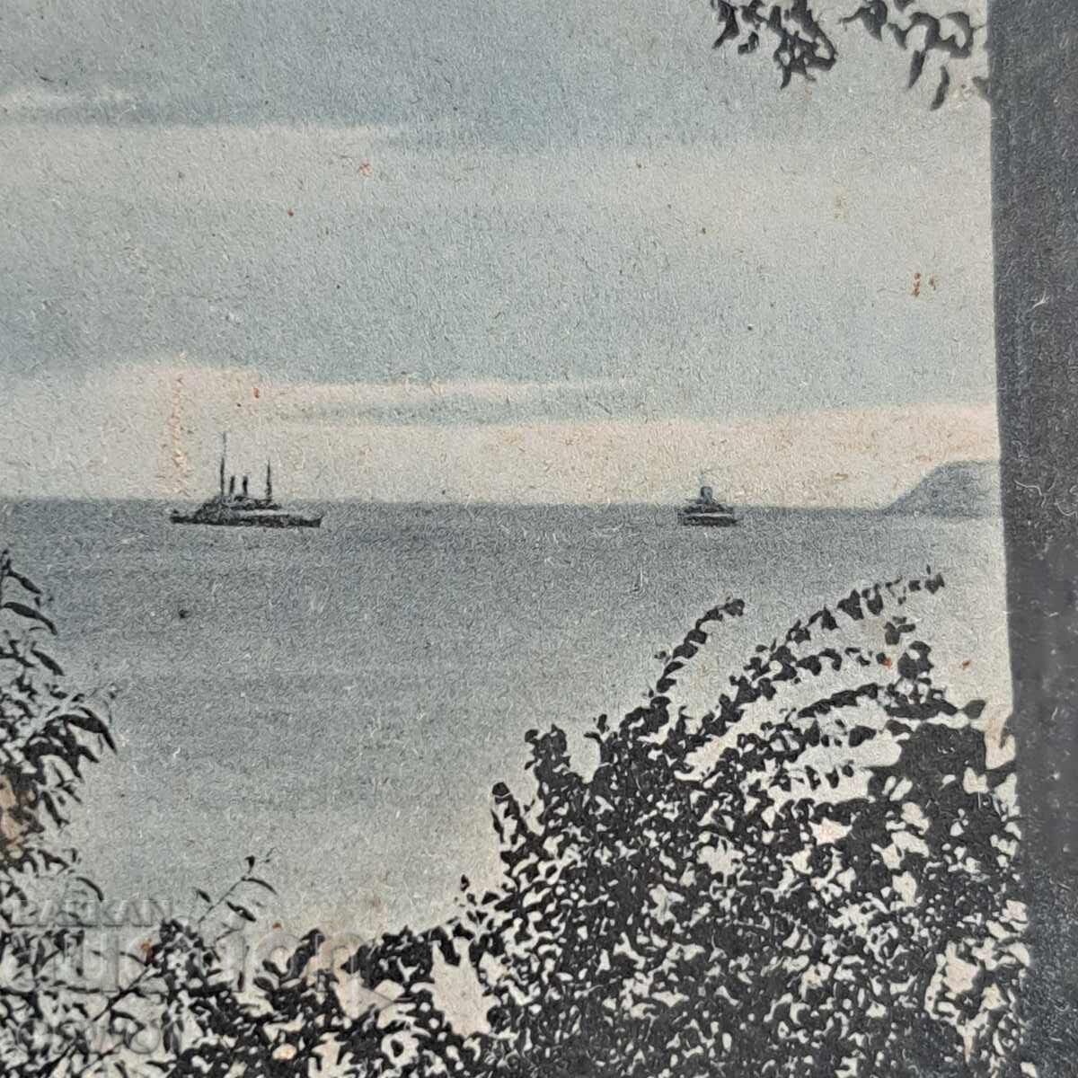 Аукцион Варна руска ескадра кораби стара българска картичка 1911 г.