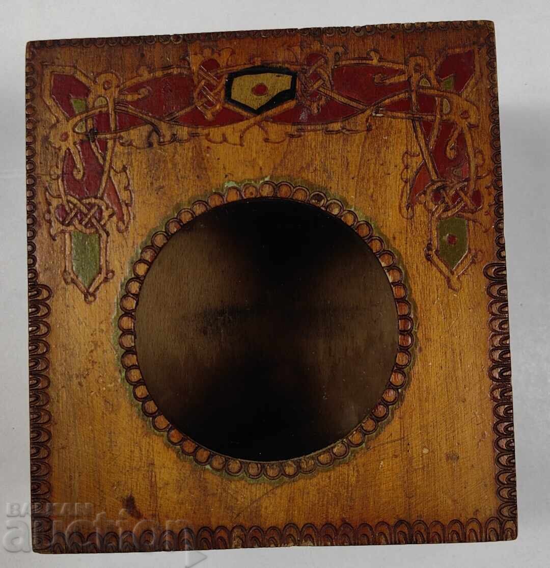 Pyrography Wooden Box for Alarm Clock, Desk Clock - 6