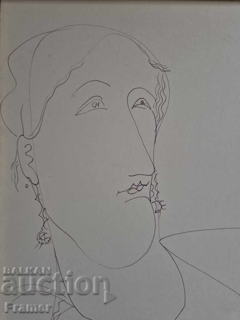 Dimitar Kazakov - Neron 1933-1992 Female Portrait II 1980 - 6