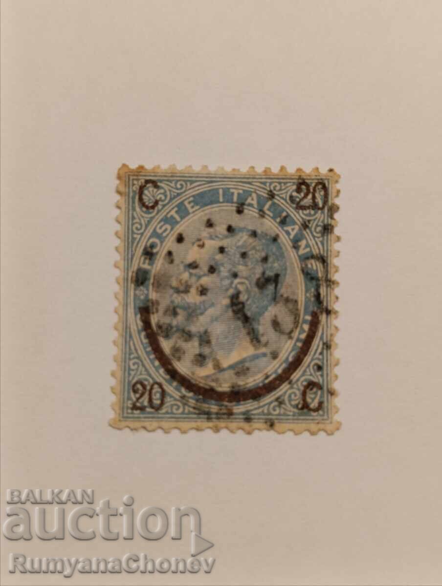 Пощенска марка Италия 1865