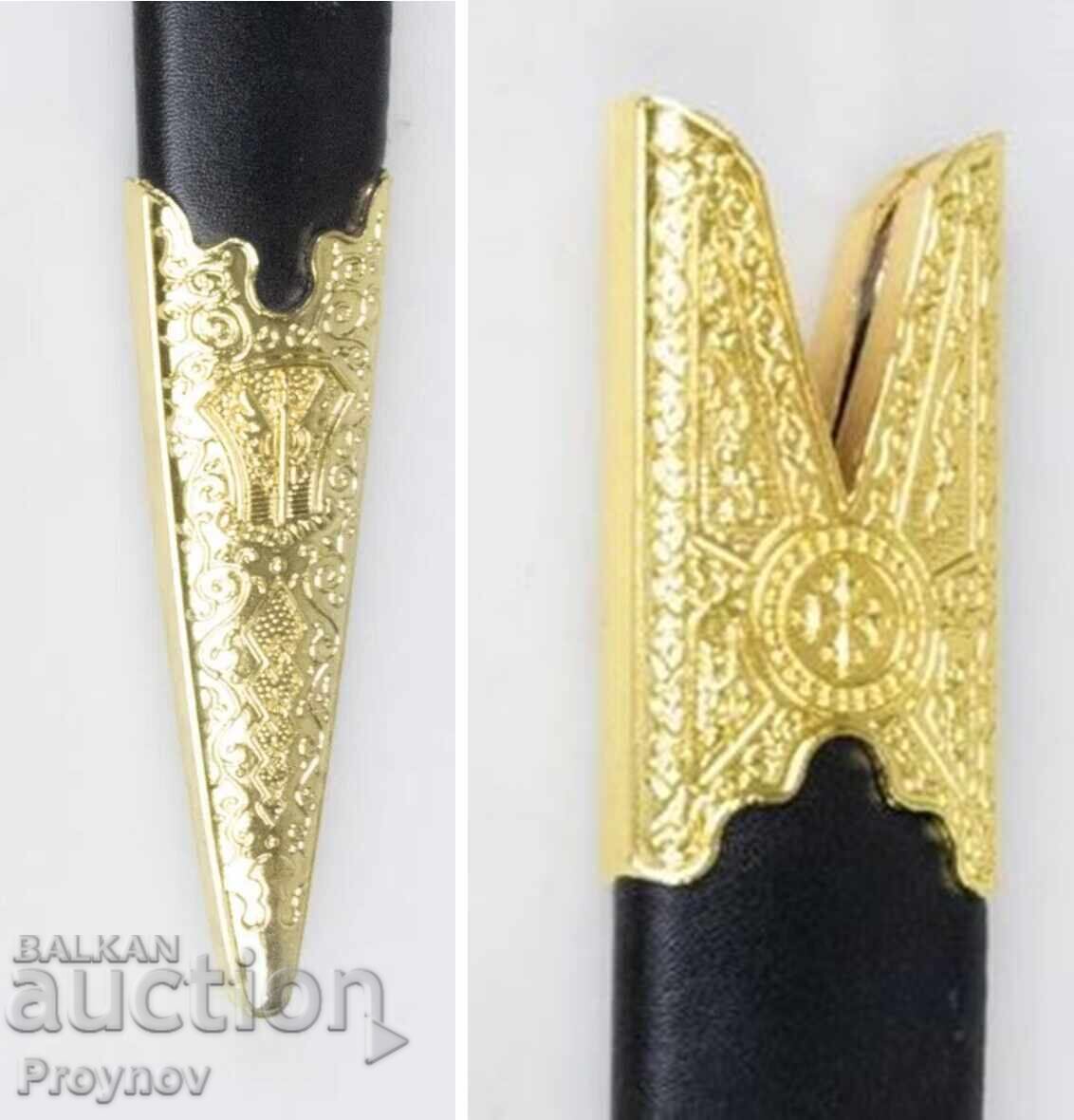 Доставка на Масонски къс меч 22 карата позлата