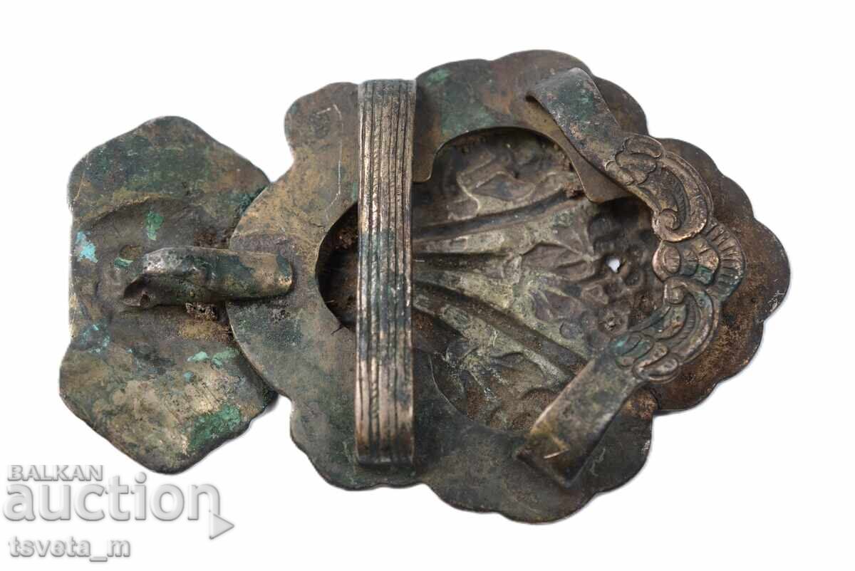 Auction Silver 1/2 buckle for folk costume Auction Silver 1/2 buckle for folk costume