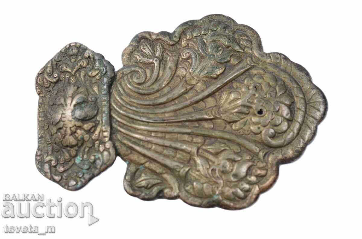 Silver 1/2 buckle for folk costume Silver 1/2 buckle for folk costume