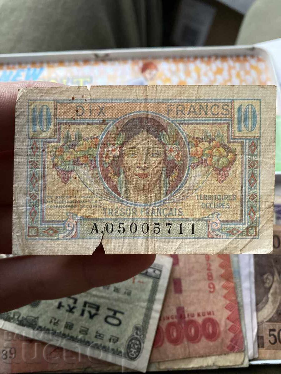 France 10 Francs 1947 Occupation World War II France 10 Francs 1947 Occupation World War II