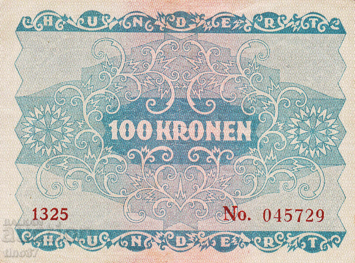 Licitație tino37 - AUSTRIA-UNGARIA - 100 COROANE - 1922 - VF