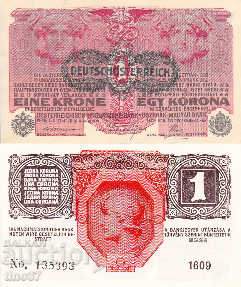 tino37 - AUSTRIA-HUNGARY - 1 KRONA - 1916 - AU