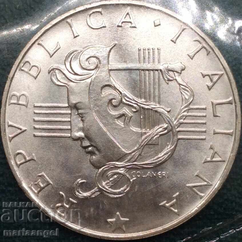 500 Lire 1985 Italy UNC Year of Music Ag - 5 500 Lire 1985 Italy UNC Year of Music Ag - 5
