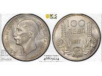 100 Leva 1937 MS 62