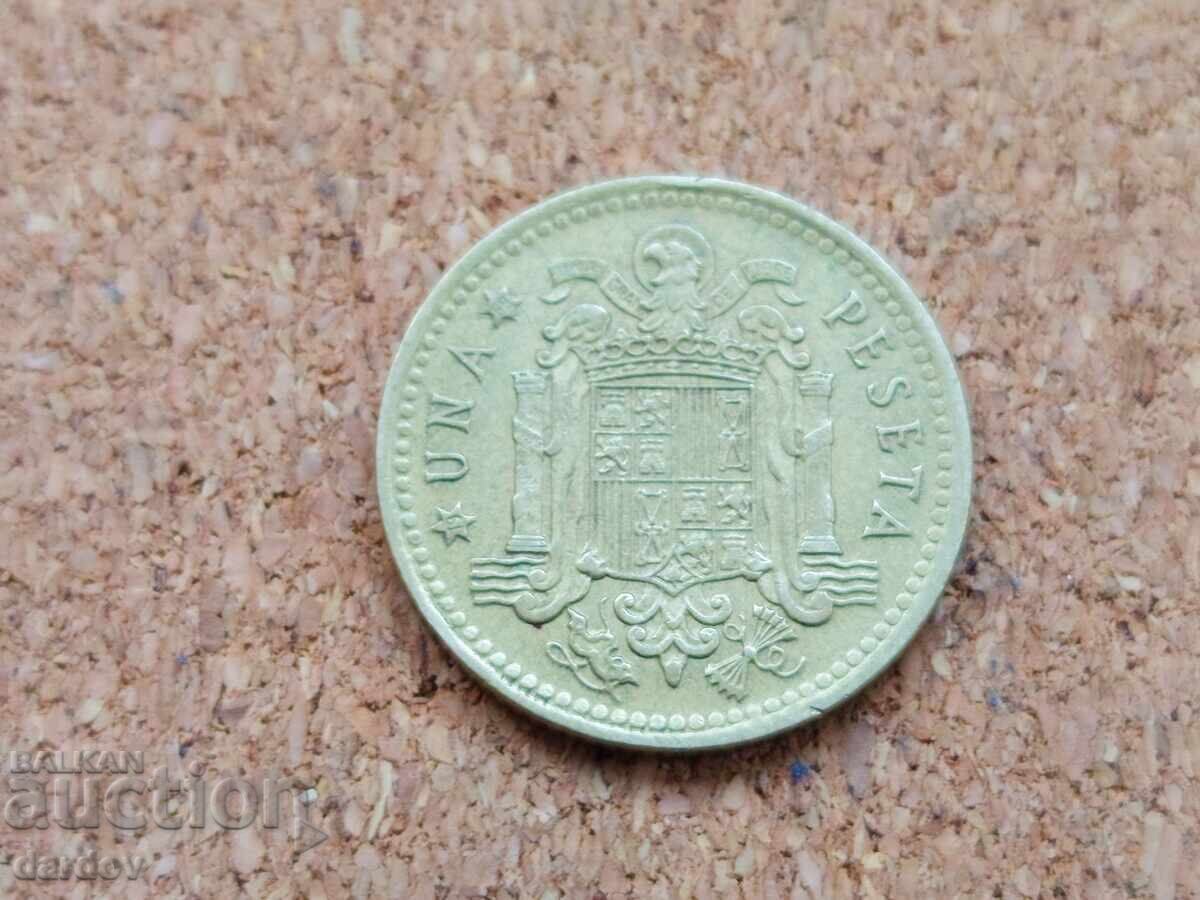 Ισπανία 1 πεσέτα, 1966 god Ισπανία 1 πεσέτα, 1966 god