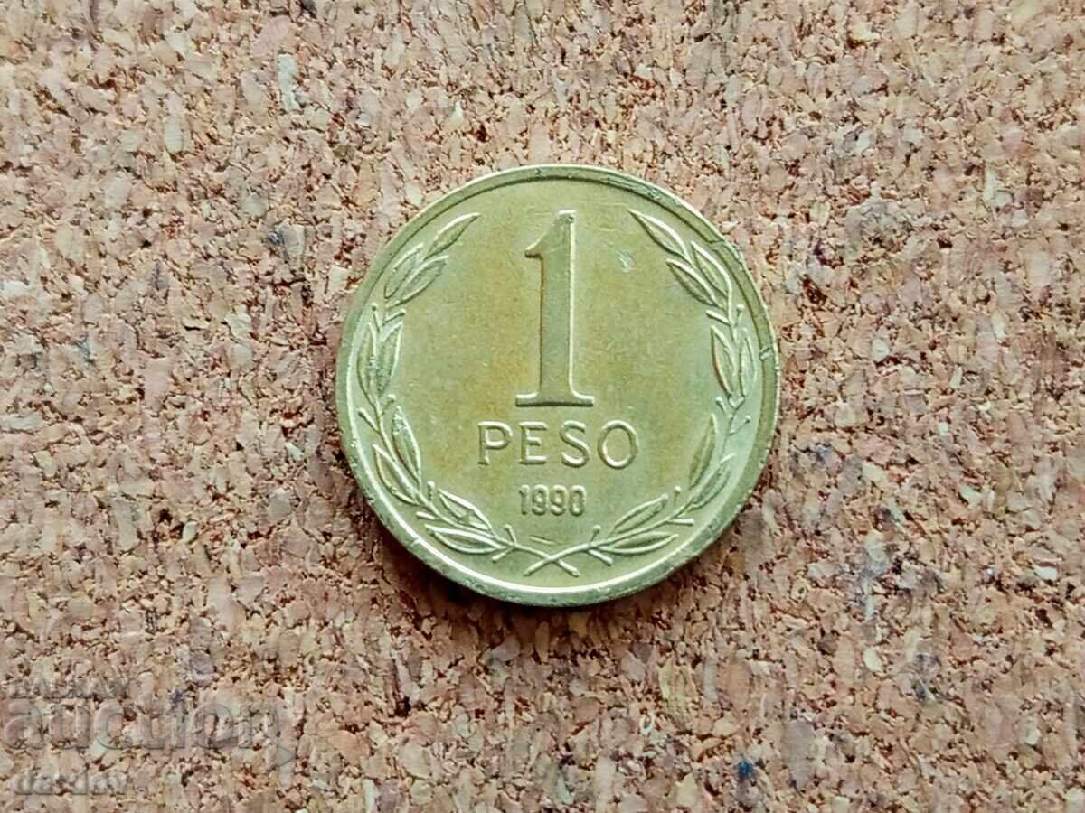 Χιλή 1 πέσο, 1990