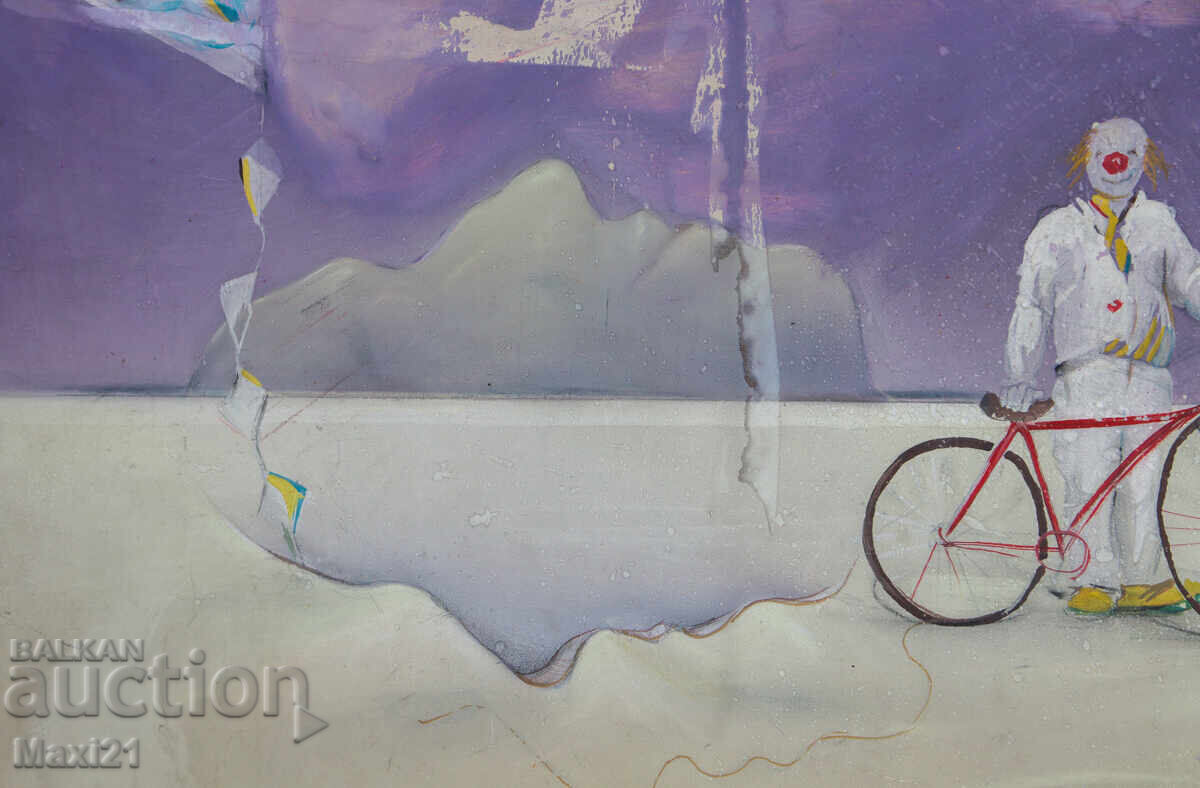 Contemporary painting tempera paints abstract landscape - 5