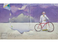 Contemporary painting tempera paints abstract landscape