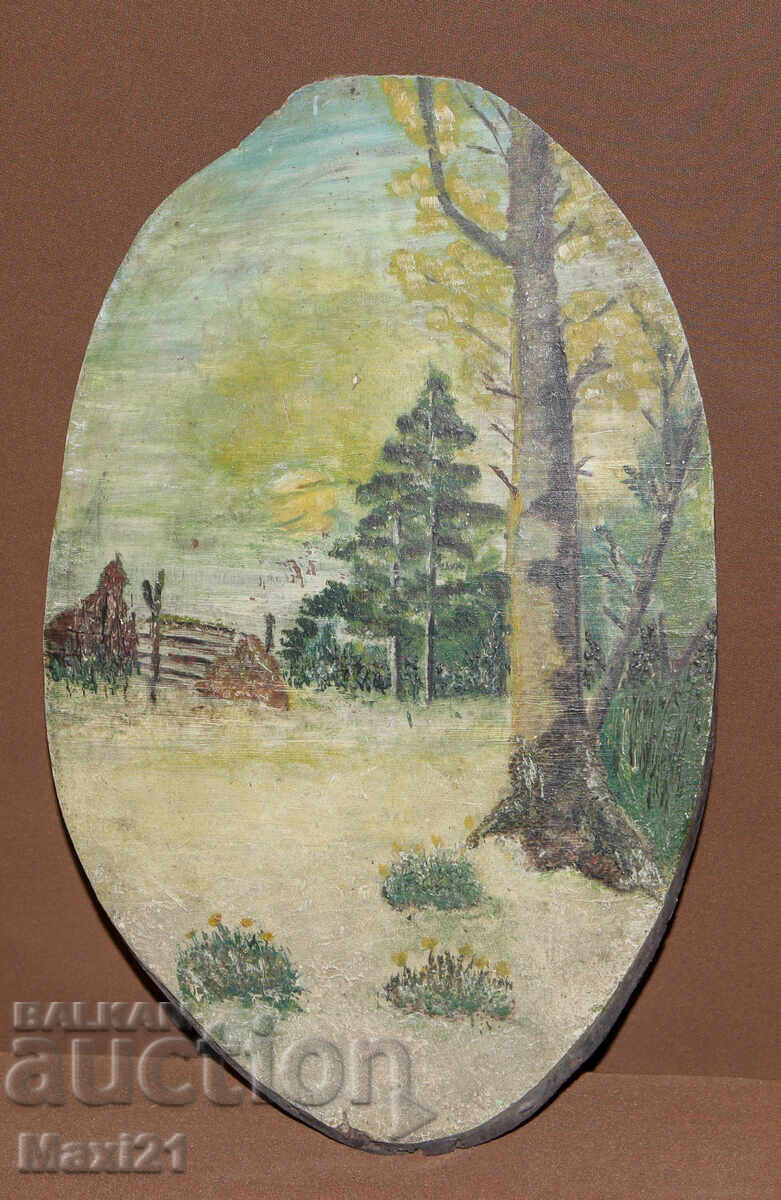 Old oil painting landscape with price 150.00 BGN | € 76.69