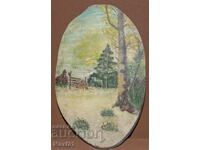 Стара маслена картина пейзаж