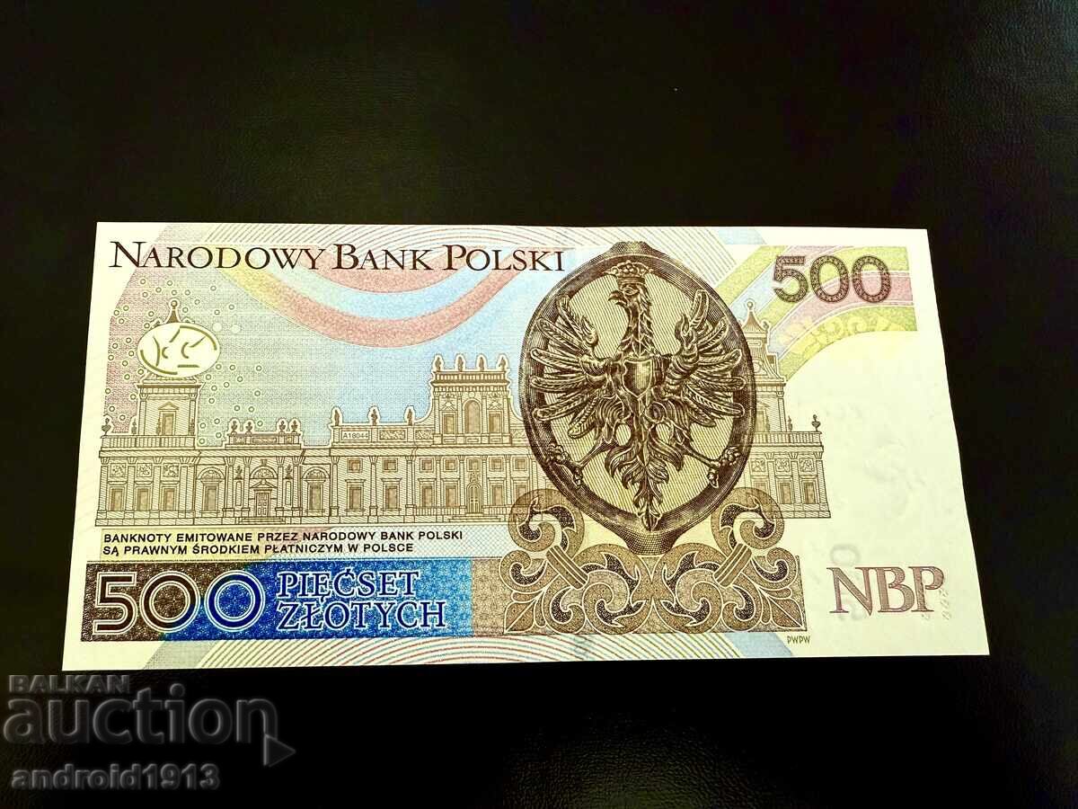 POLAND - 500 ZLOTY 2017, UNC with price 299.98 BGN | € 153.38