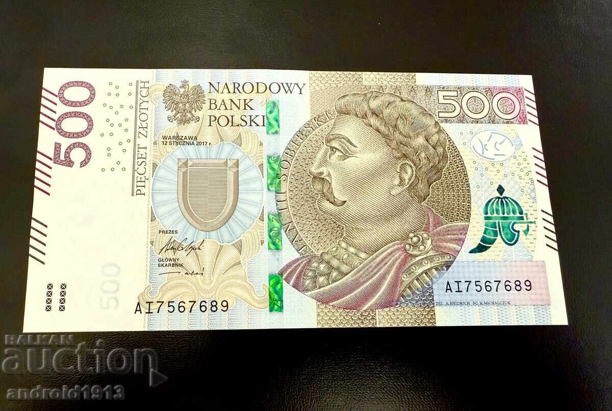 POLAND - 500 ZLOTY 2017, UNC