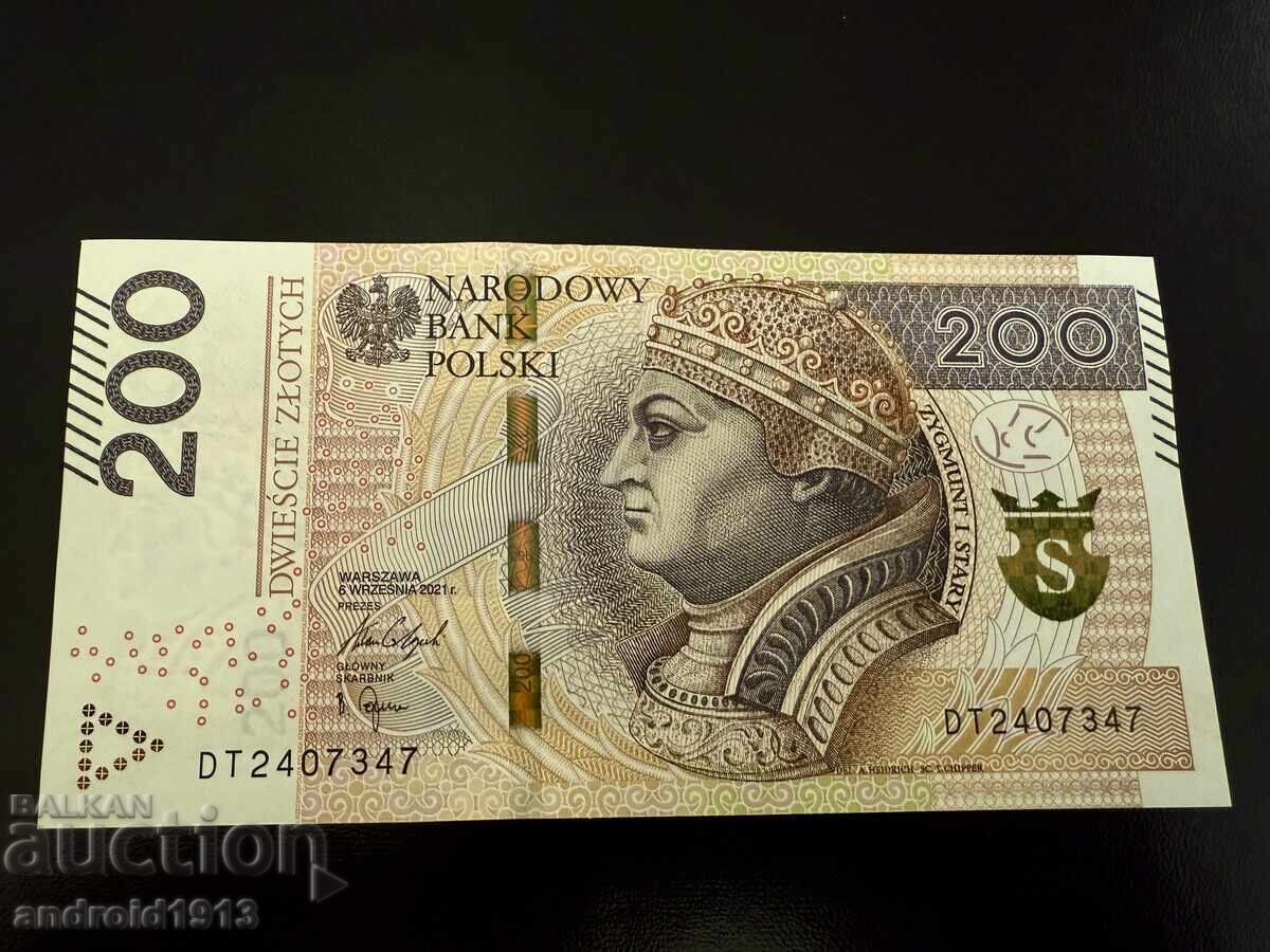 POLAND - 200 ZLOTY 2021, UNC
