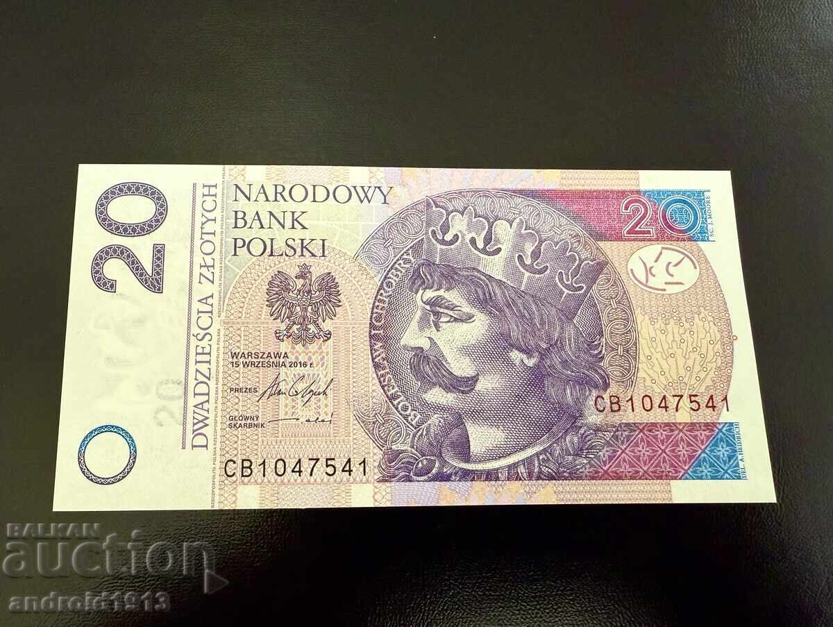 ΠΟΛΩΝΙΑ - 20 ZLOTY 2016, UNC