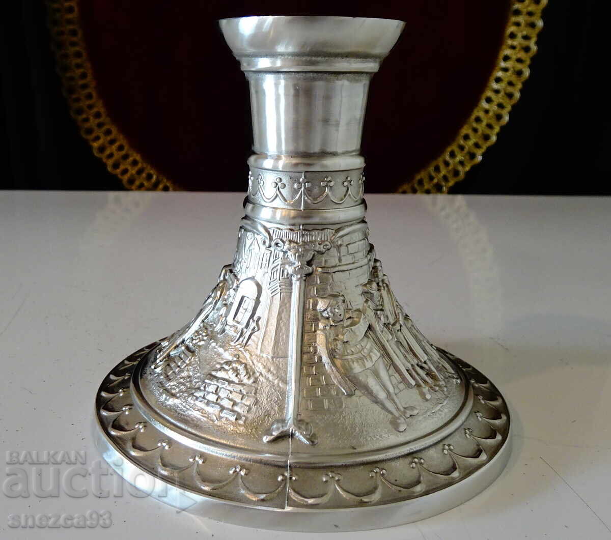 Delivery of Brass candlestick with Lovers, the Eternal Groom, Serenade Delivery of Brass candlestick with Lovers, the Eternal Groom, Serenade