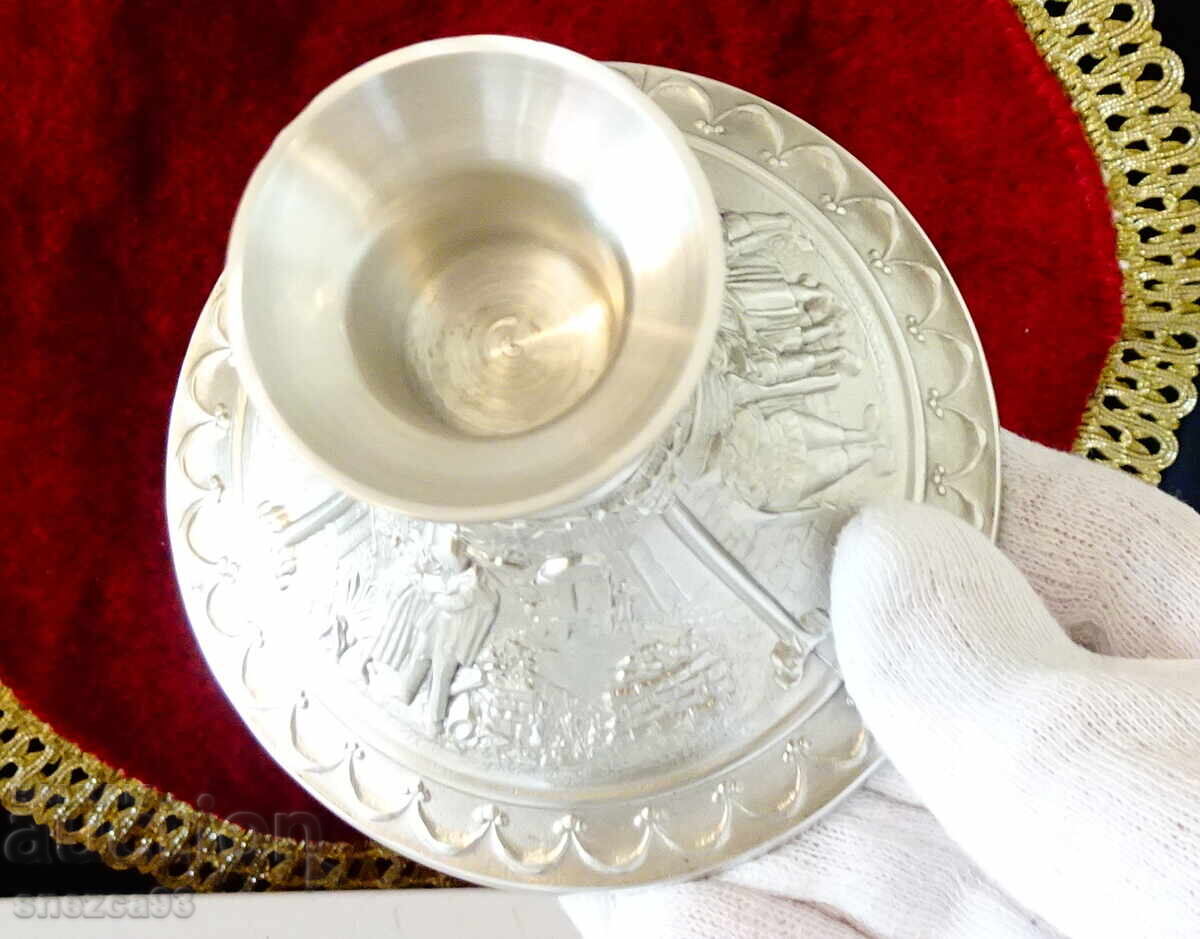 Brass candlestick with Lovers, the Eternal Groom, Serenade - 6 Brass candlestick with Lovers, the Eternal Groom, Serenade - 6