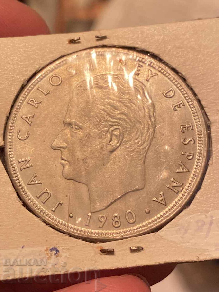 Spania 100 pesetas 1980 Juan Carlos campionatul mondial de fotbal UNC