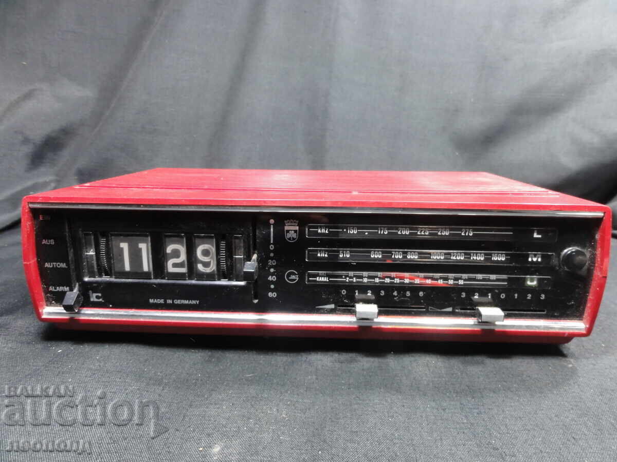 BZTC STAR RETRO TRANSISTOR RADIO CLOCK GRUNDIG SONO-CLOCK