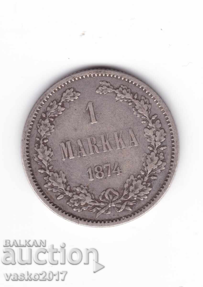 1 MARKKAA - 1874 Rusia pentru Finlanda 1 MARKKAA - 1874 Rusia pentru Finlanda
