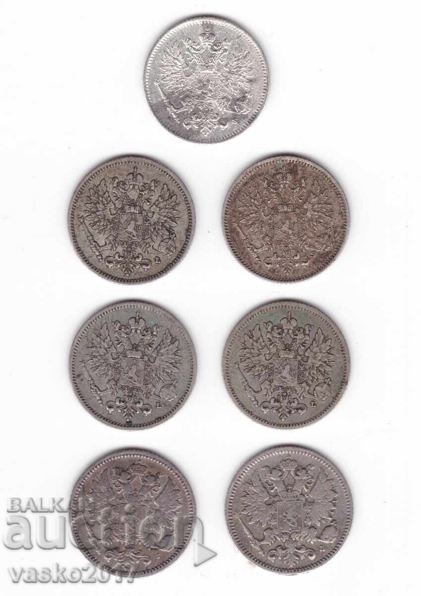 Lot 25 Penni - Rusia pentru Finlanda 7 buc cu preț 46.00 BGN | € 23.52 Lot 25 Penni - Rusia pentru Finlanda 7 buc cu preț 46.00 BGN | € 23.52