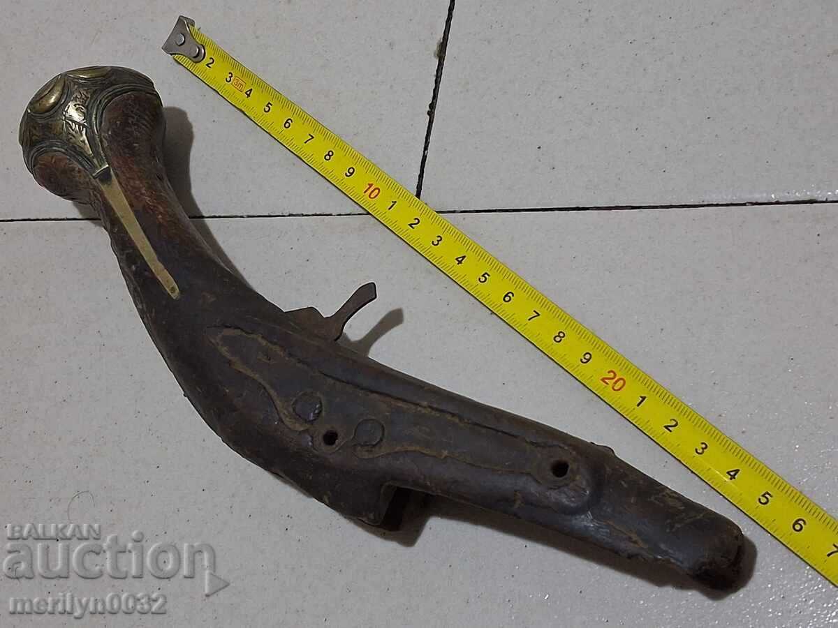 Remains of a flintlock pistol 25 cm pistol ball trigger tepej - 6