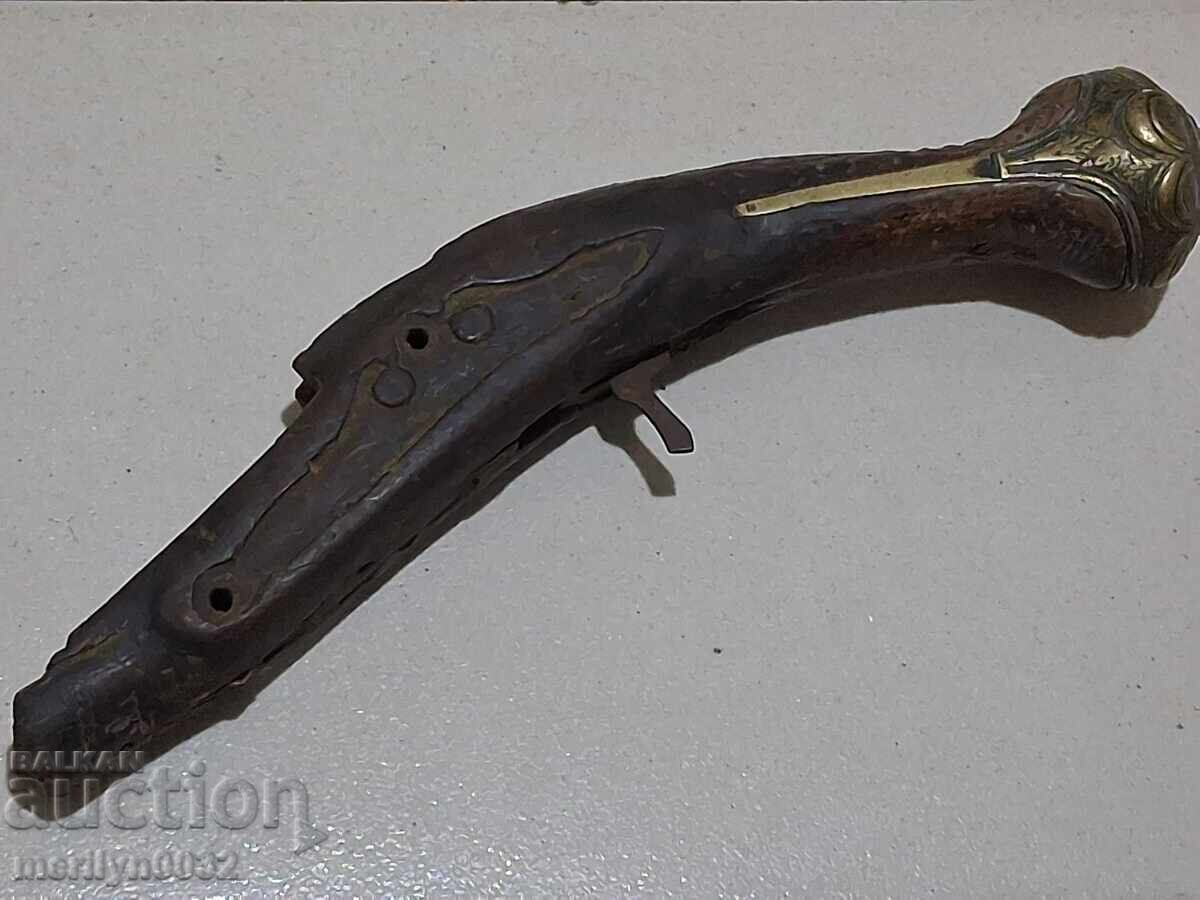 Remains of a flintlock pistol 25 cm pistol ball trigger tepej - 7