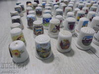 Collection of 91 porcelain thimbles