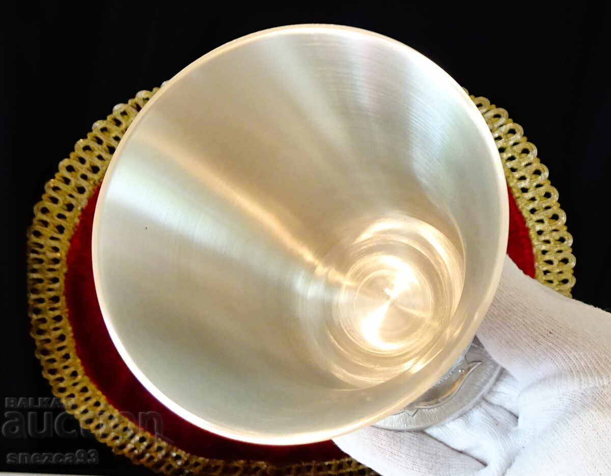 Painted wine glass with scenic paintings, 250 ml, 360 g with price 119.00 BGN | € 60.84