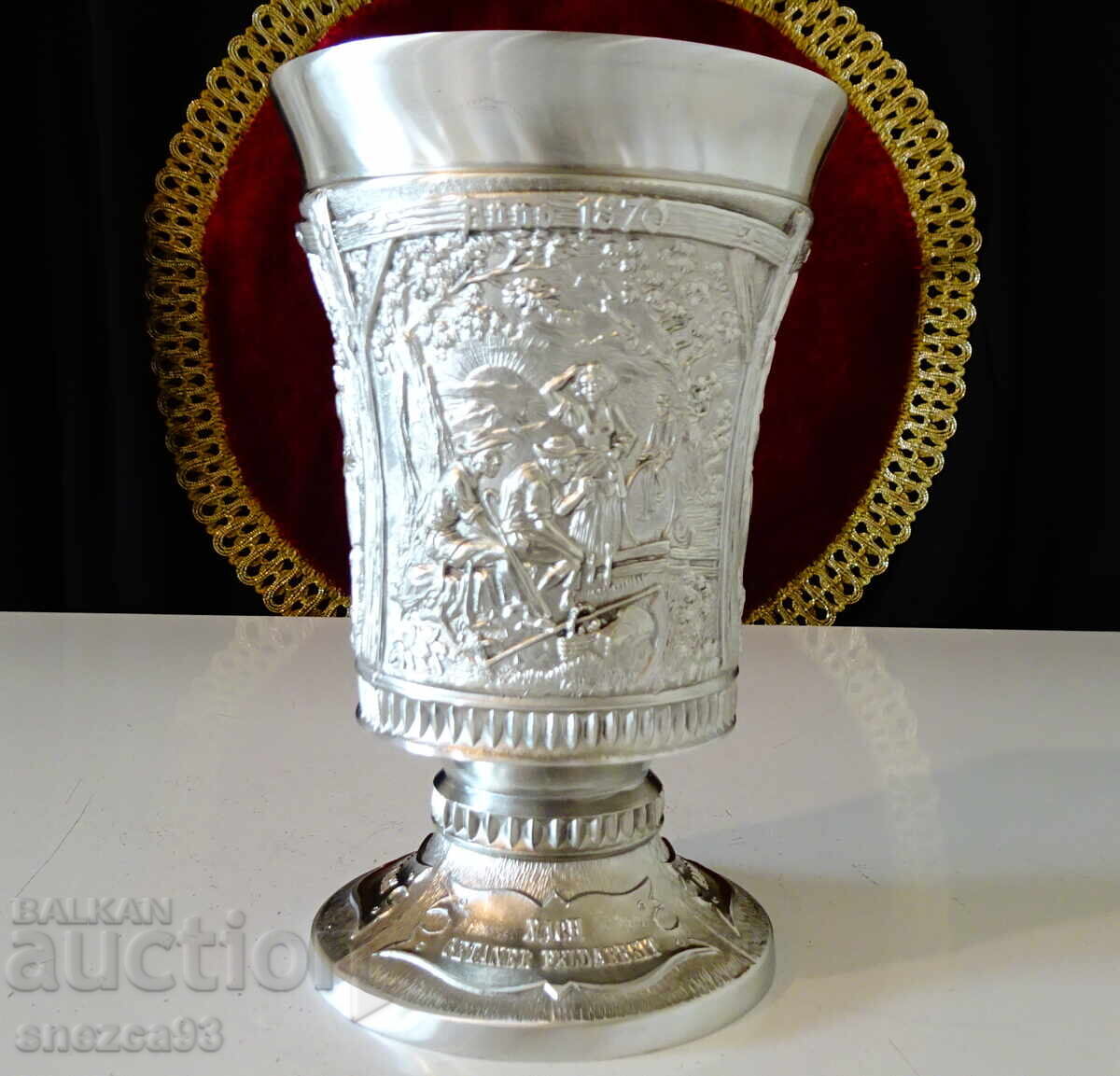 Delivery of Painted wine glass with scenic paintings, 250 ml, 360 g