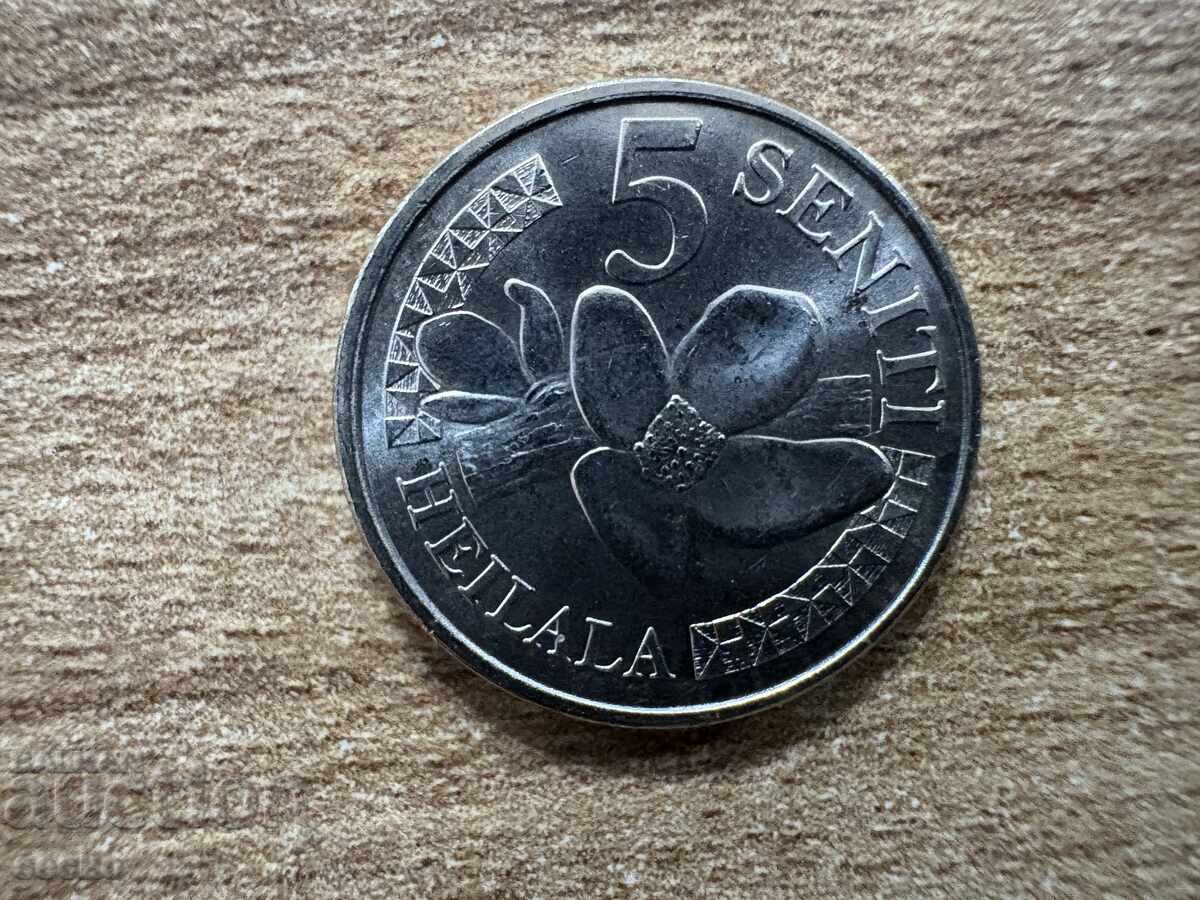 Tonga - 5 seniti (2018) Tonga - 5 seniti (2018)