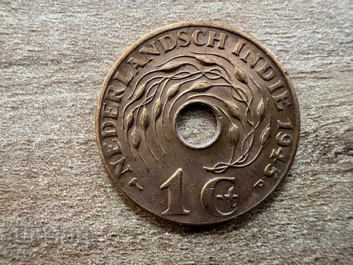 Ολλανδική Ανατολική Ινδία - 1 σεντ (1945) - 'P' Ολλανδική Ανατολική Ινδία - 1 σεντ (1945) - 'P'