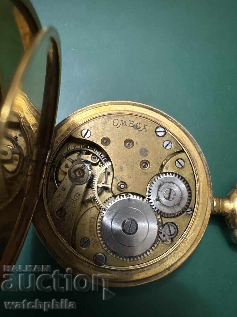 Ωμέγα Σπάνιο ρολόι τσέπης, λειτουργεί - 5