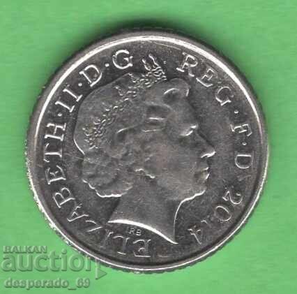 (¯`'•.¸ 5 πένες 2014 ΗΝΩΜΕΝΟ ΒΑΣΙΛΕΙΟ ¸.•'´¯) με τιμή 0.50 BGN | € 0.26