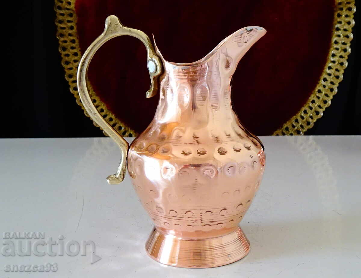 Delivery of Wrought copper jug for rakia, pure red copper Delivery of Wrought copper jug for rakia, pure red copper