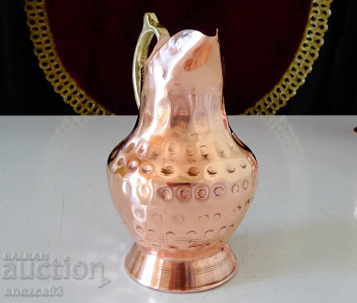 Wrought copper jug for rakia, pure red copper - 5 Wrought copper jug for rakia, pure red copper - 5