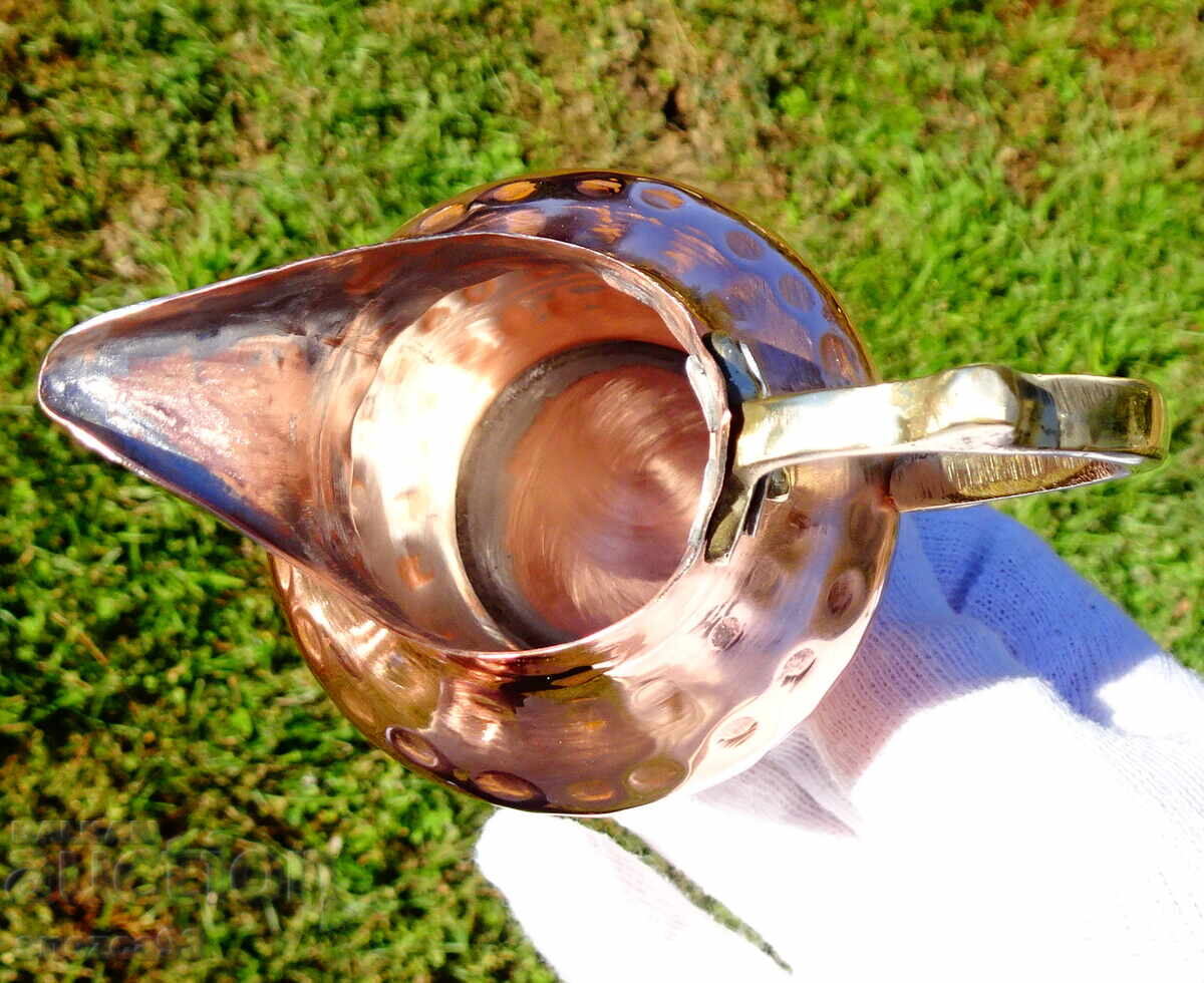 Wrought copper jug for rakia, pure red copper - 6 Wrought copper jug for rakia, pure red copper - 6