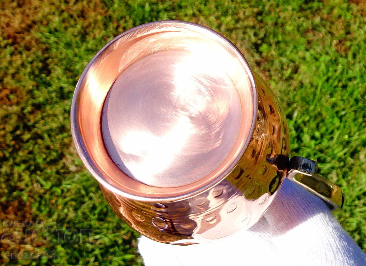 Wrought copper jug for rakia, pure red copper - 7 Wrought copper jug for rakia, pure red copper - 7