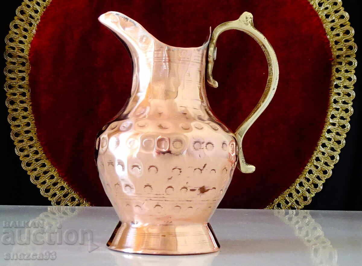 Wrought copper jug for rakia, pure red copper Wrought copper jug for rakia, pure red copper