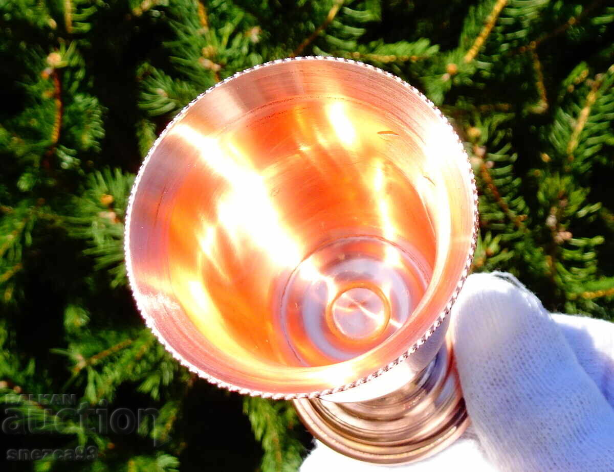 Χάλκινα φλιτζάνια για ρακή, καθαρός κόκκινος χαλκός, με βάση - 5